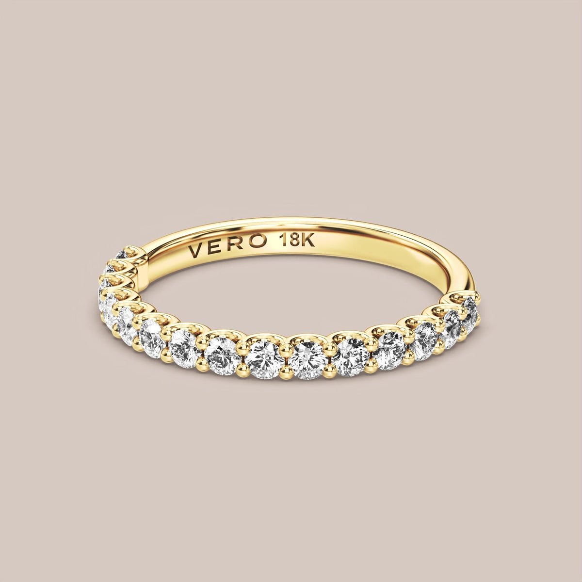 Scallop Diamond Band Half Eternity