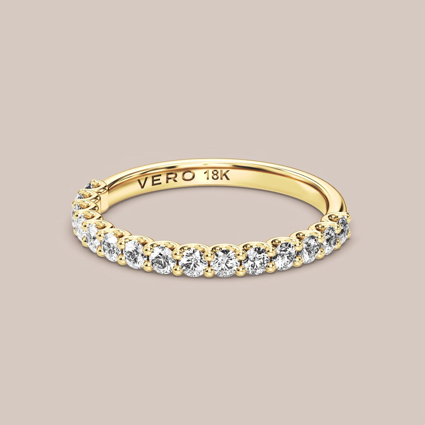 Scallop Diamond Band Half Eternity