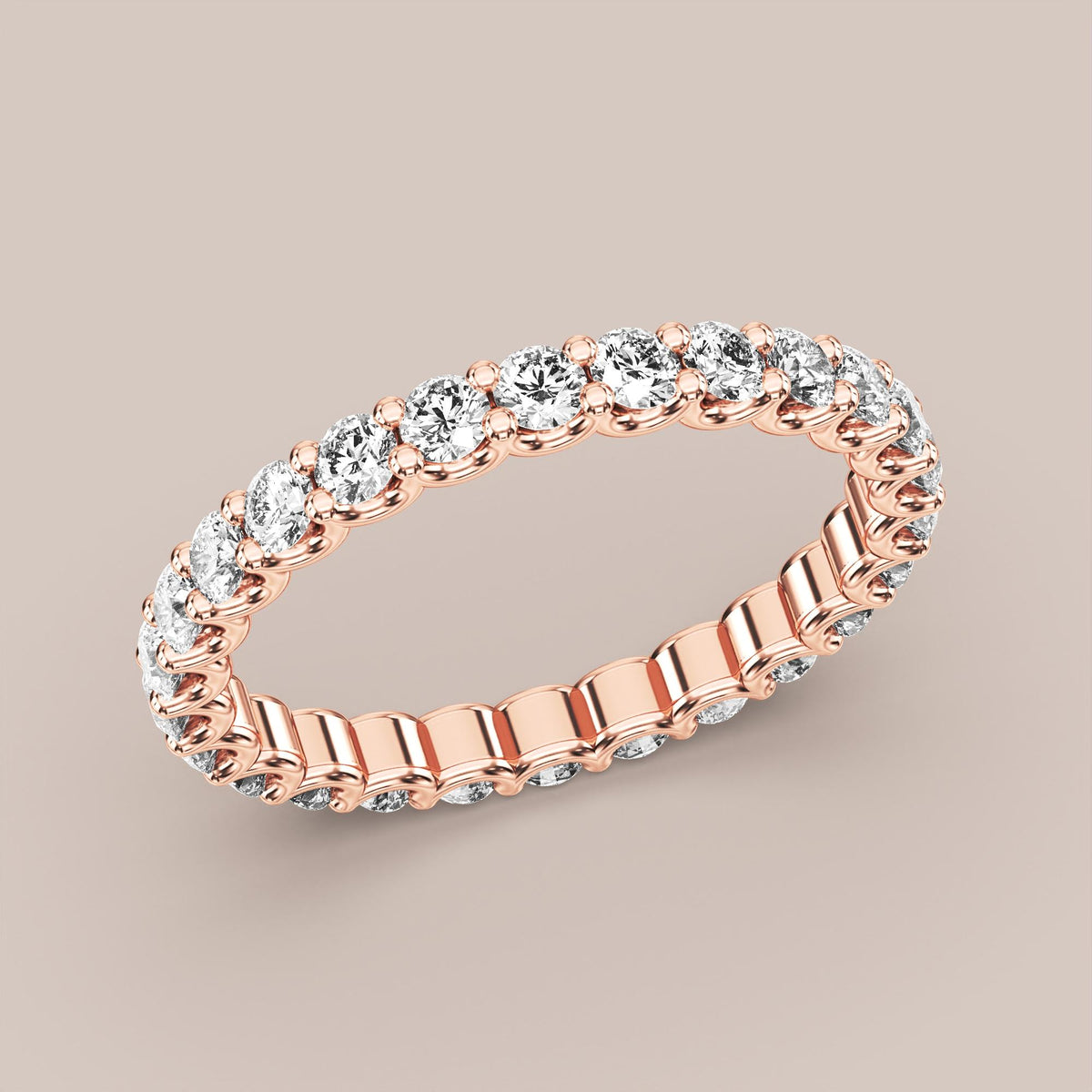 Scallop Diamond Band Full Eternity