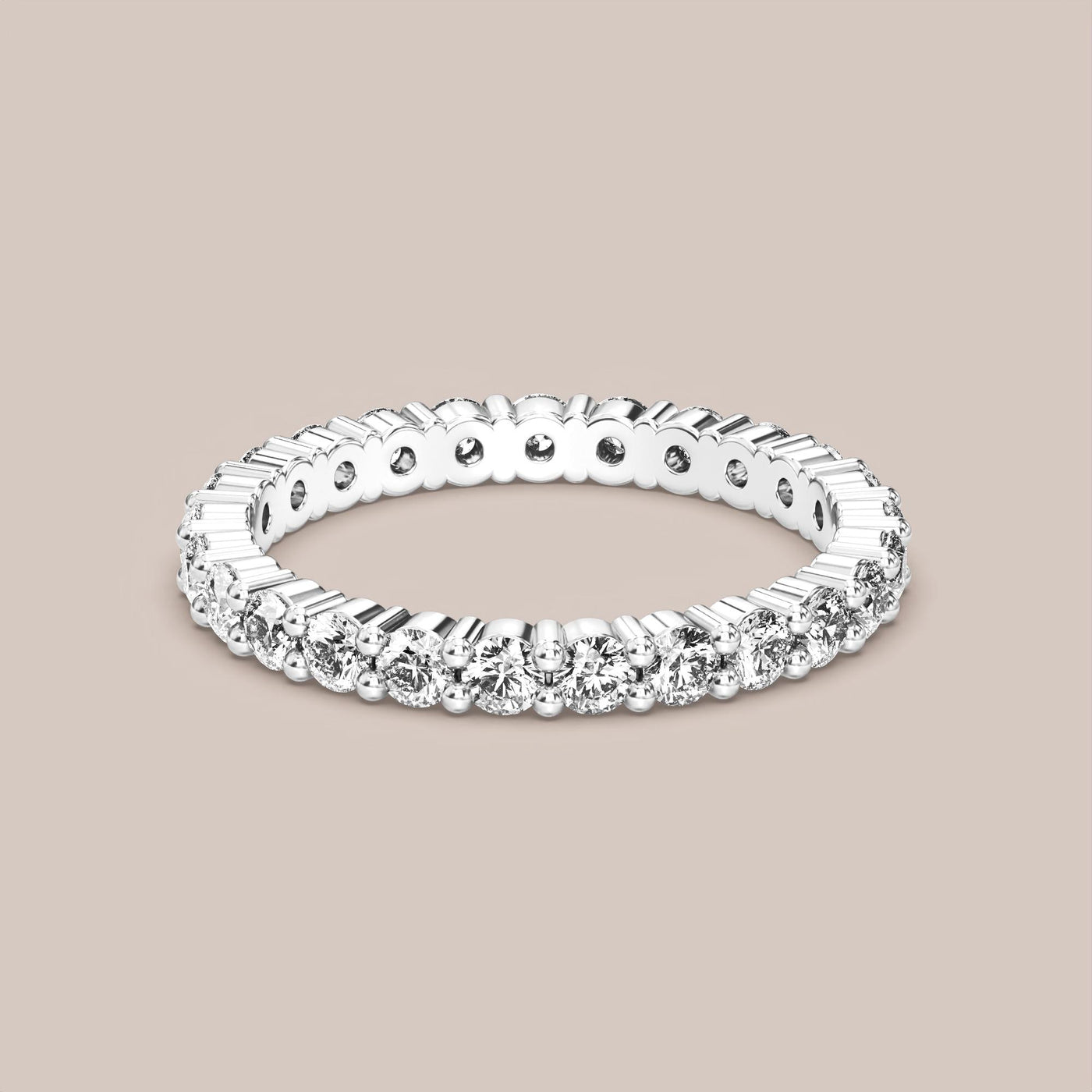 Shared Prong Diamond Band Full Eternity