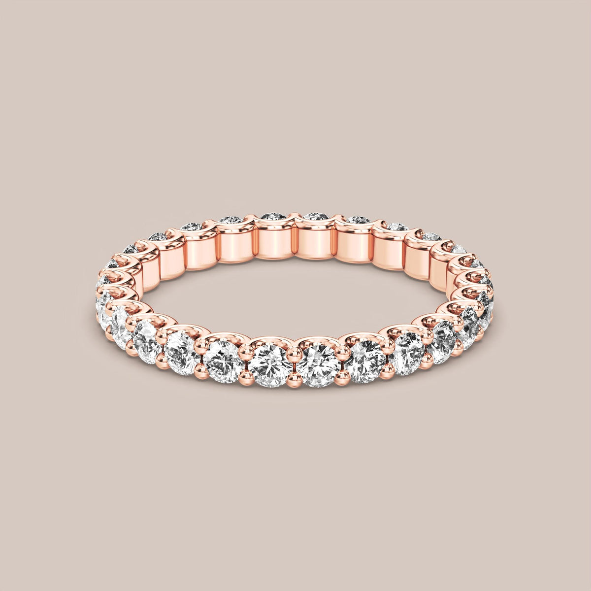 Scallop Diamond Band Full Eternity