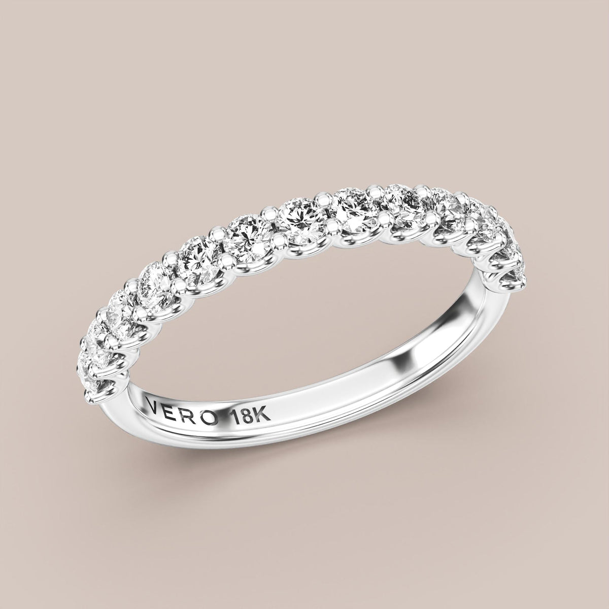 Scallop Diamond Band Half Eternity