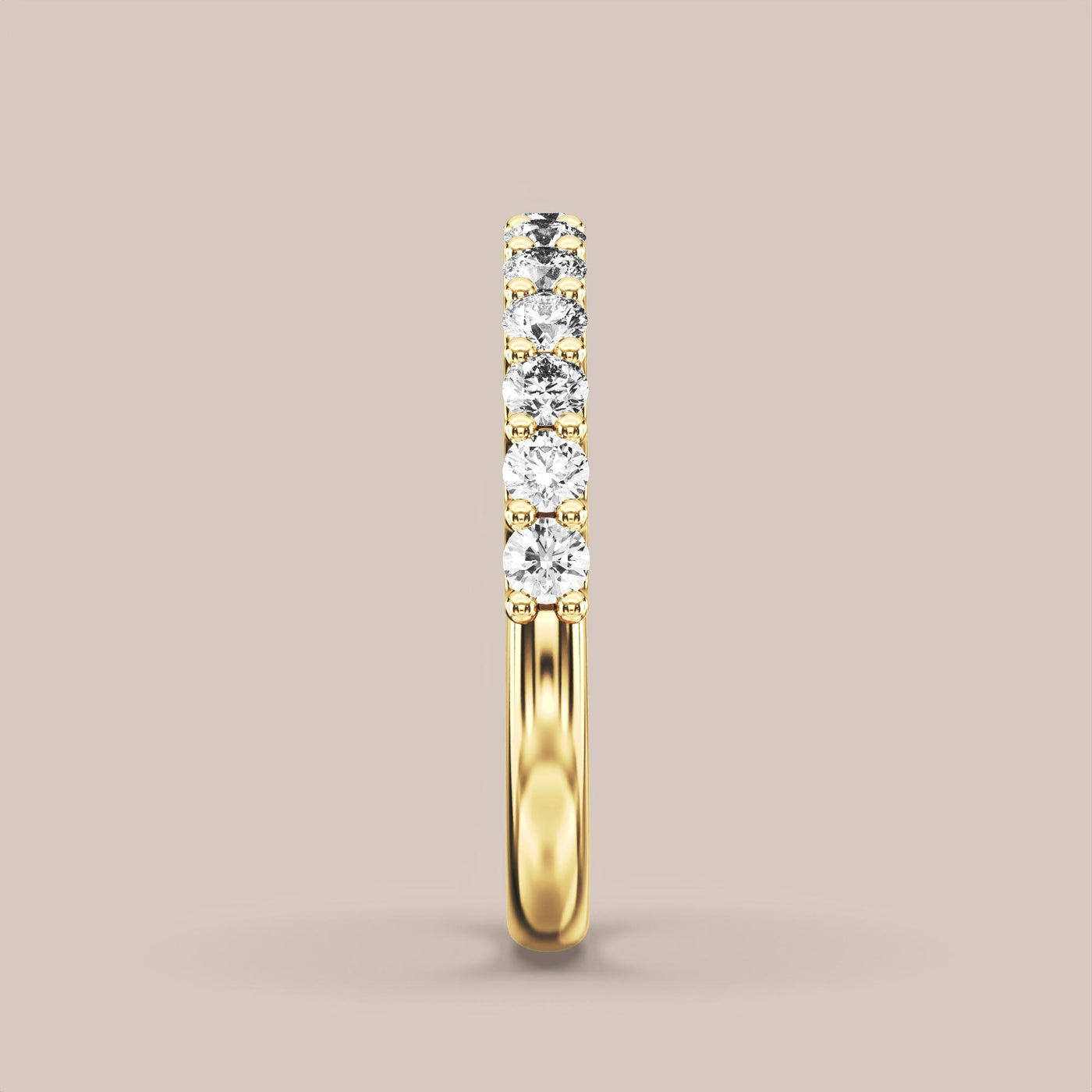 Scallop Diamond Band Half Eternity