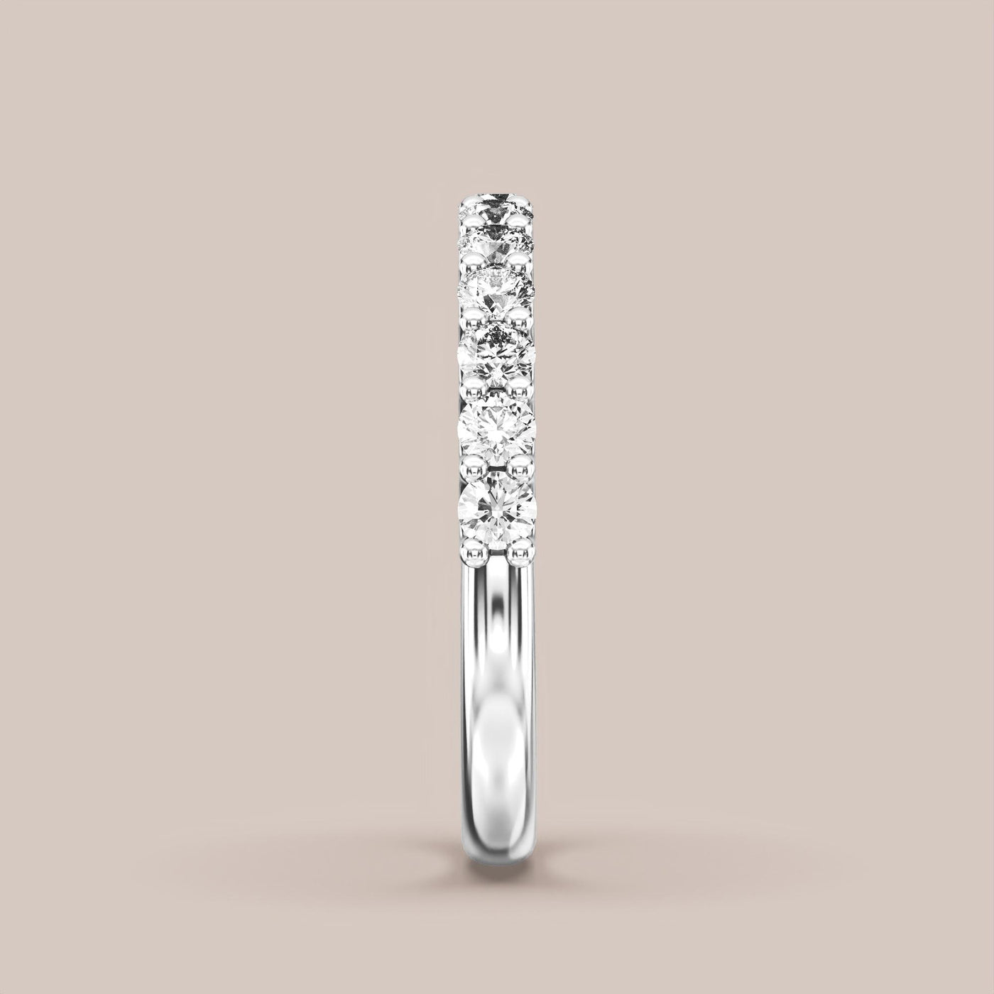 Scallop Diamond Band Half Eternity