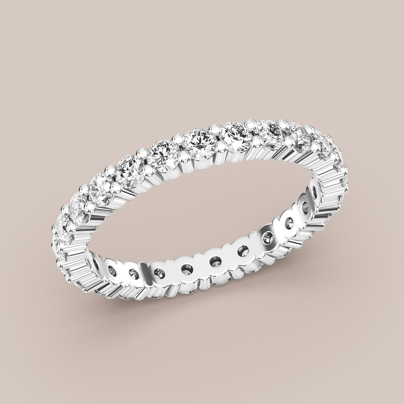 Shared Prong Diamond Band Full Eternity