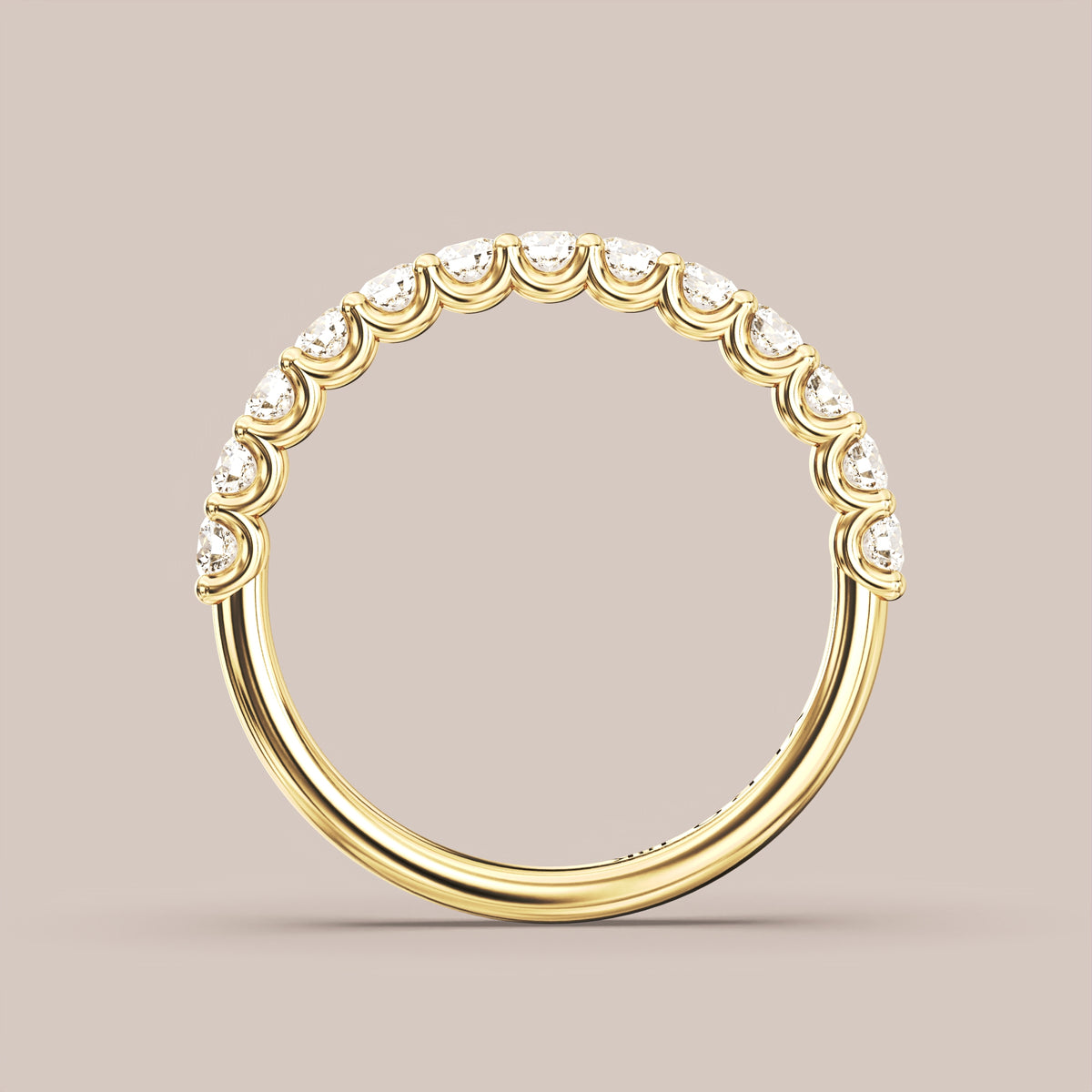 Scallop Diamond Band Half Eternity