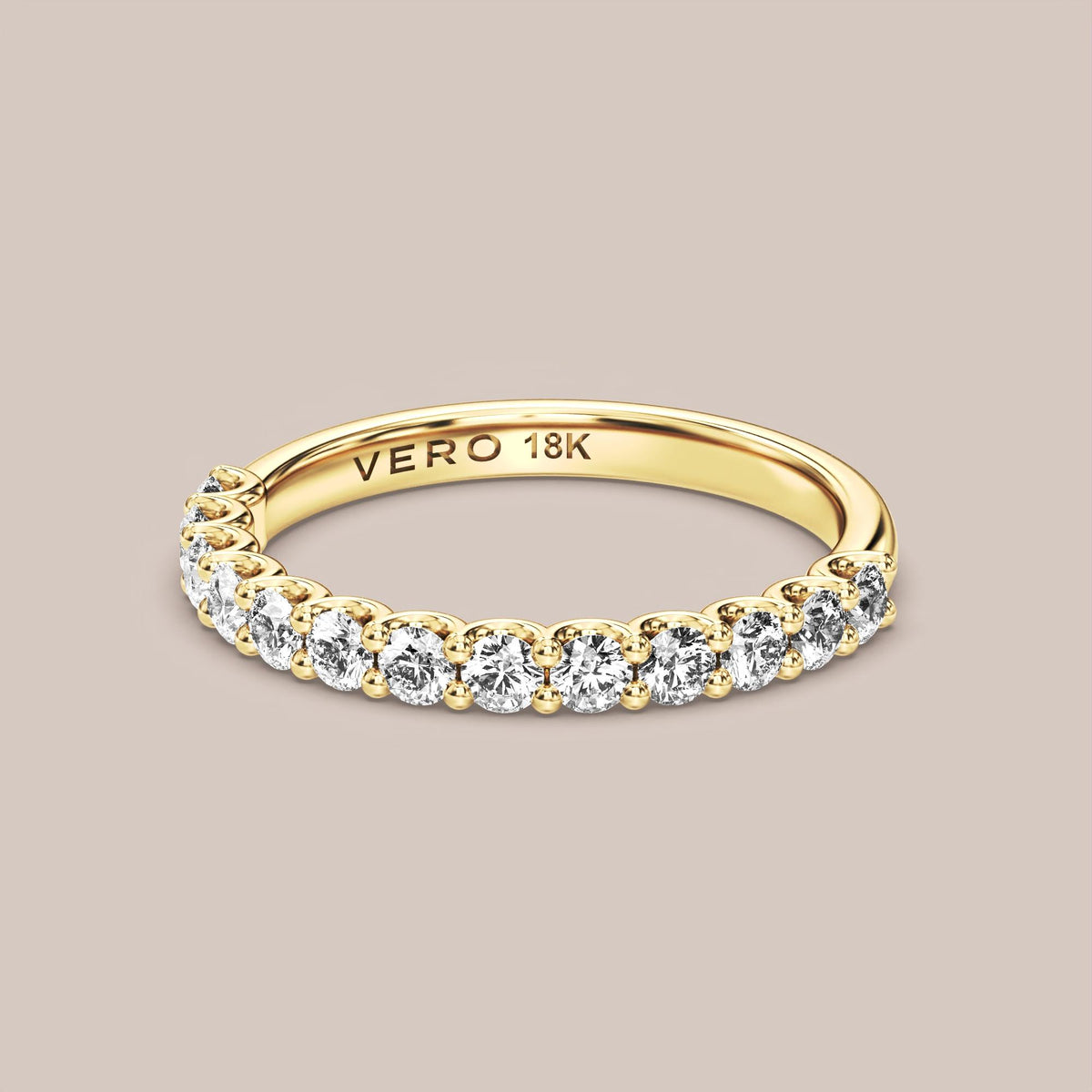 Scallop Diamond Band Half Eternity