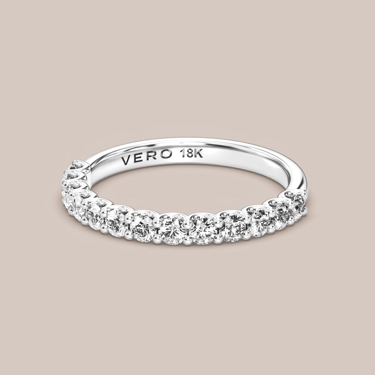 Scallop Diamond Band Half Eternity