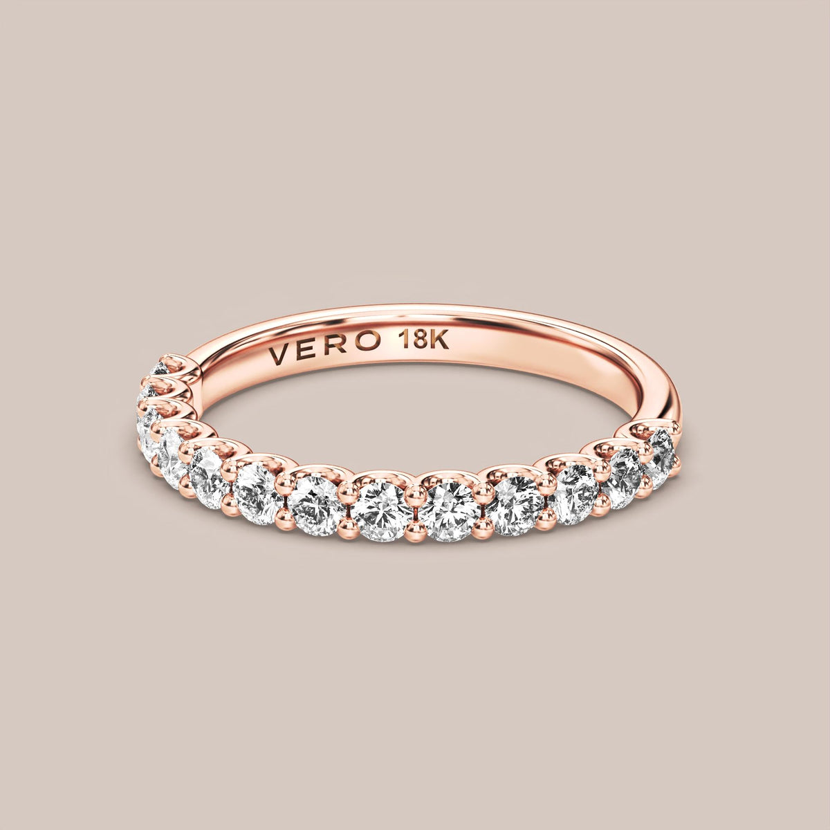 Scallop Diamond Band Half Eternity