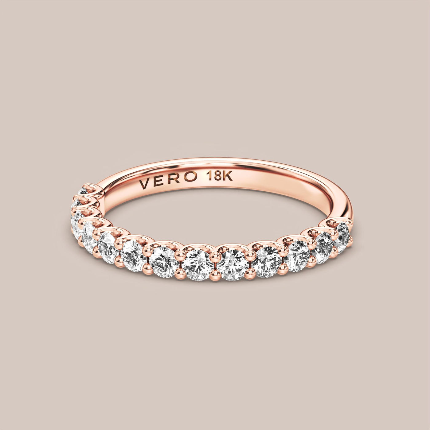 Shared Prong Diamond Band Half Eternity