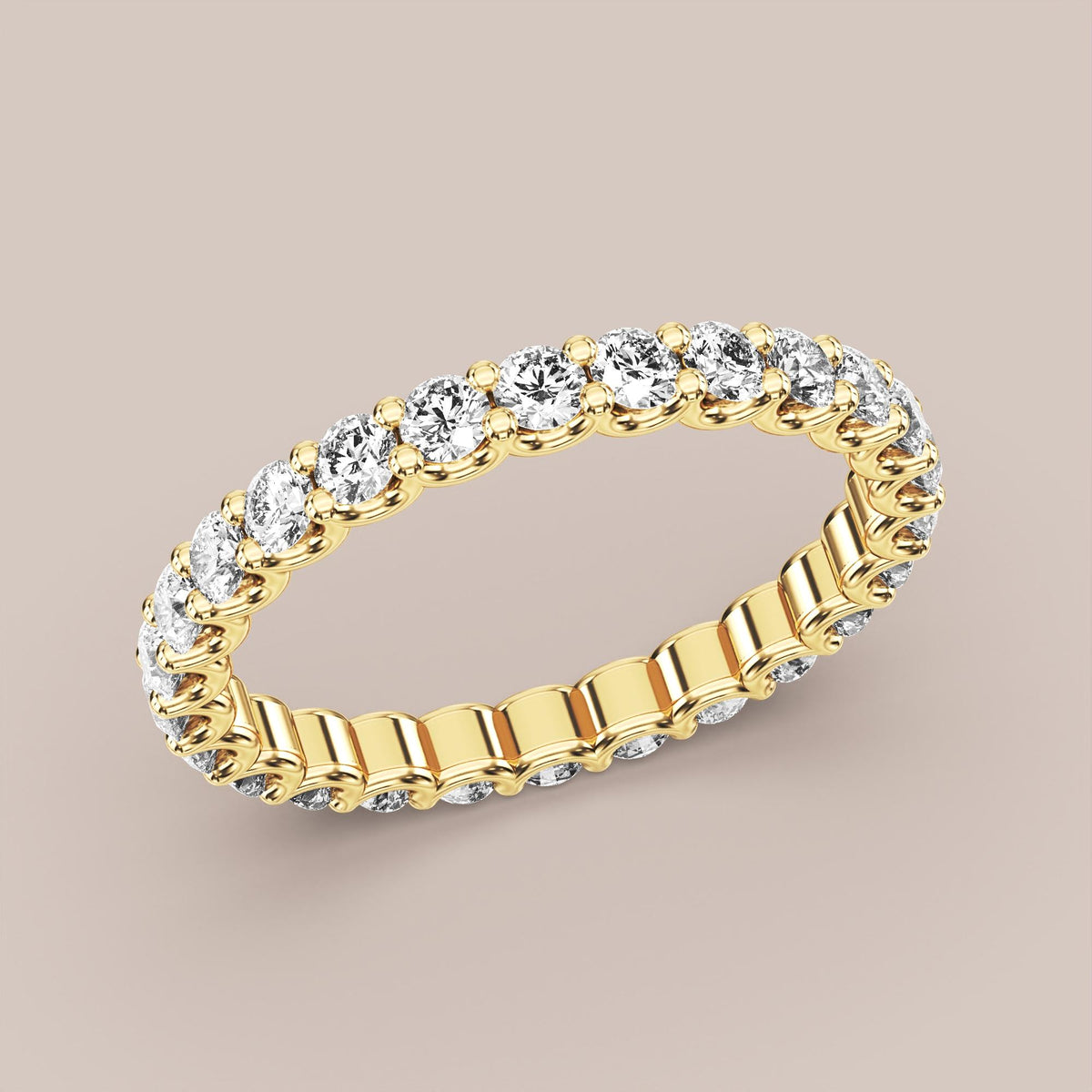 Scallop Diamond Band Full Eternity