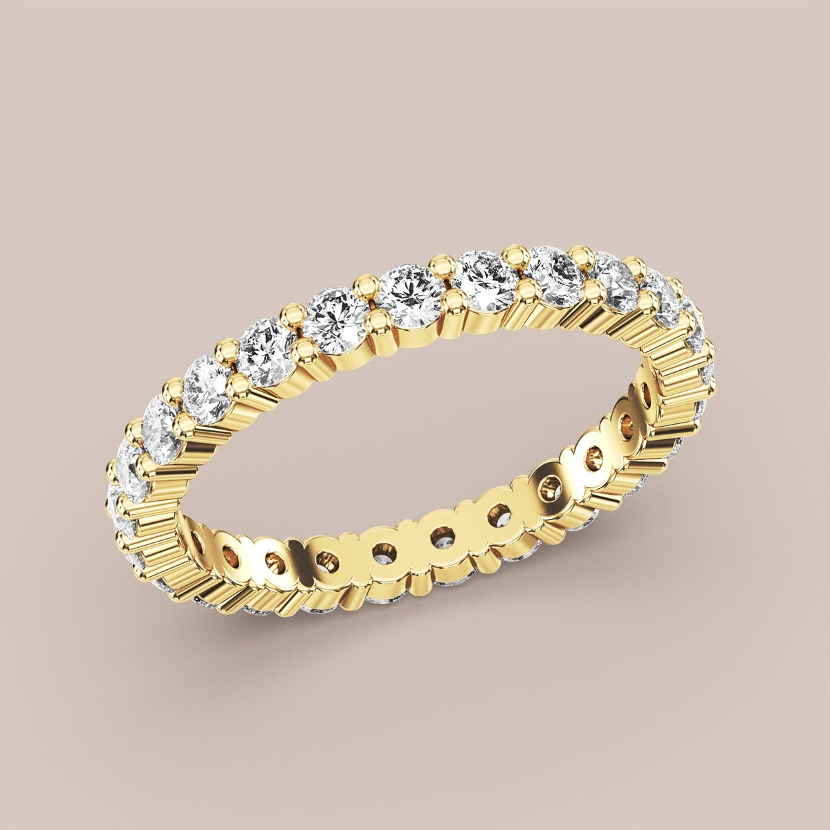 Shared Prong Diamond Band Full Eternity