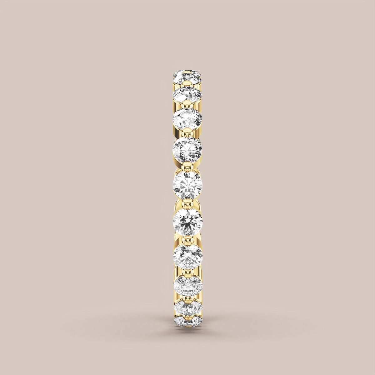 Single Prong Shared Diamond Band Full Eternity