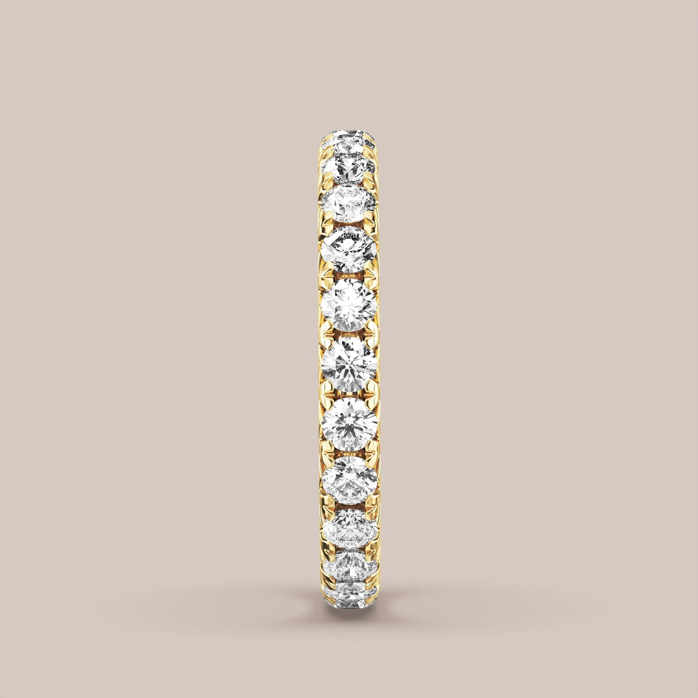 French Set Pave Diamond Band Full Eternity