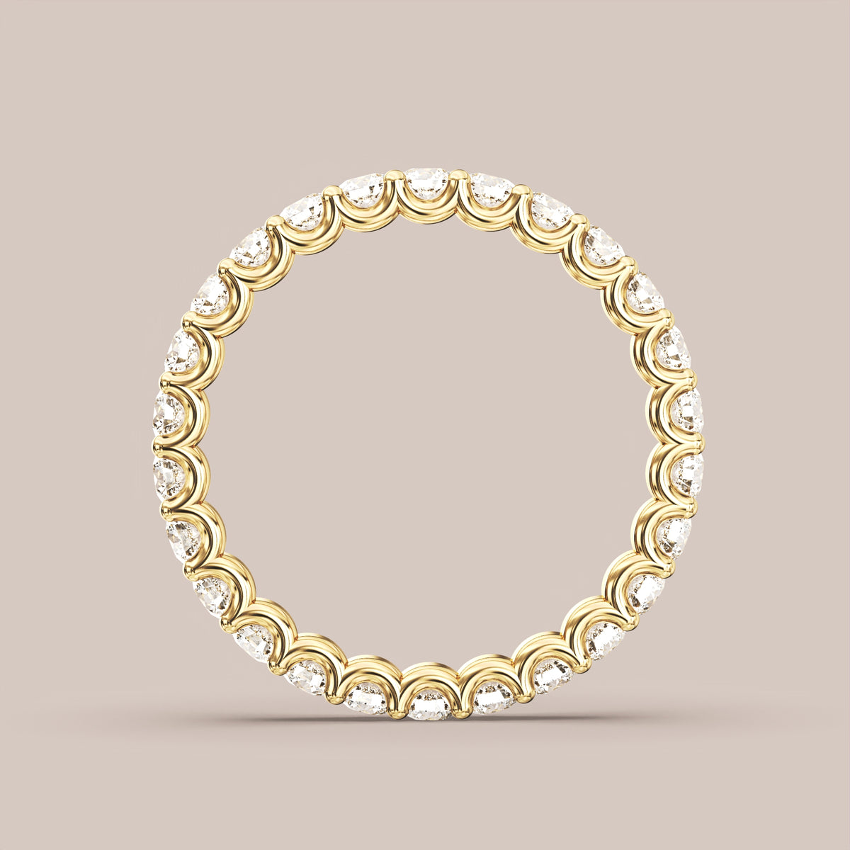 Scallop Diamond Band Full Eternity