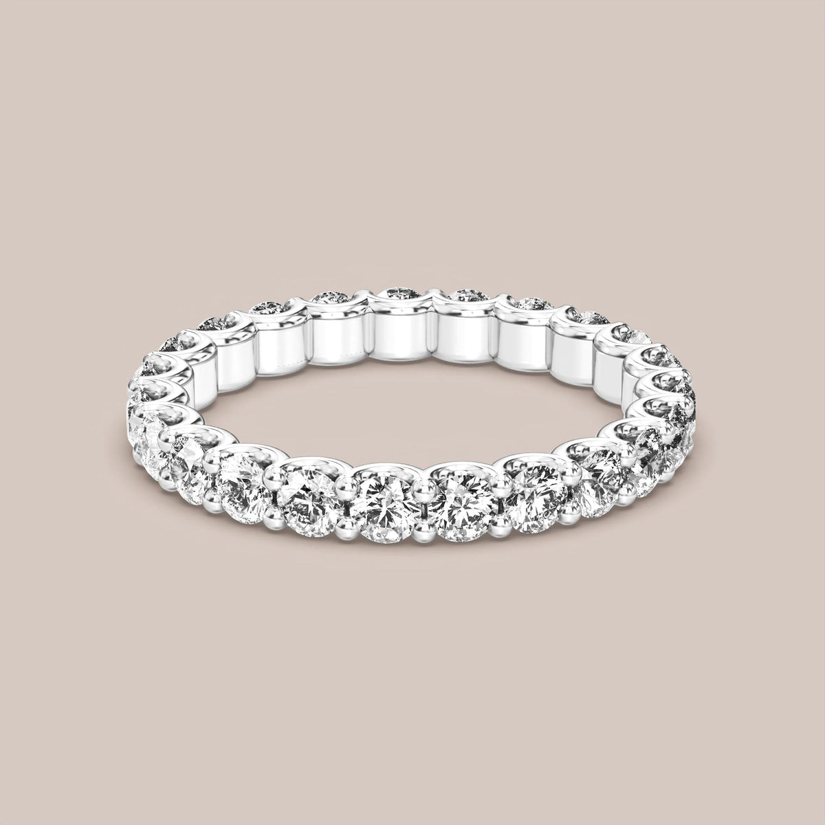 Scallop Diamond Band Full Eternity