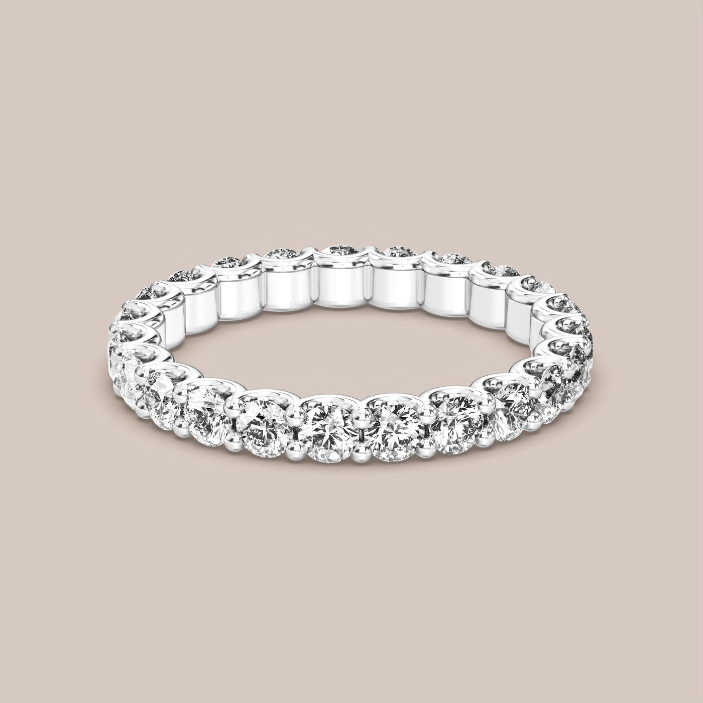 Scallop Diamond Band Full Eternity
