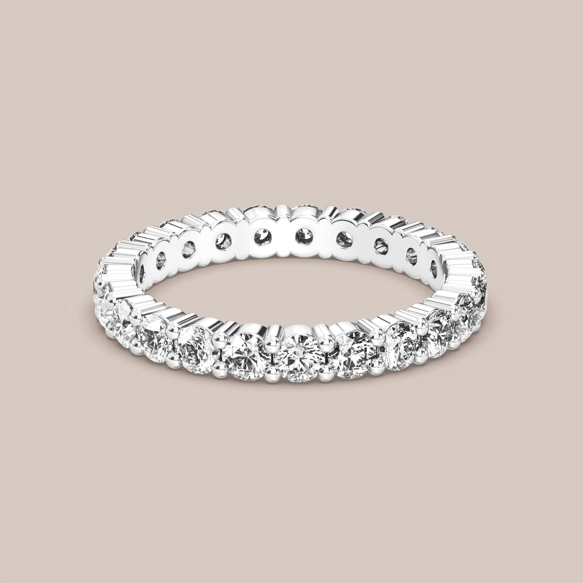 Shared Prong Diamond Band Full Eternity
