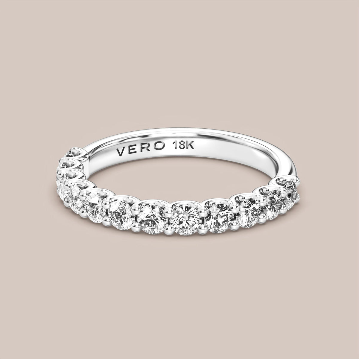 Shared Prong Diamond Band Half Eternity