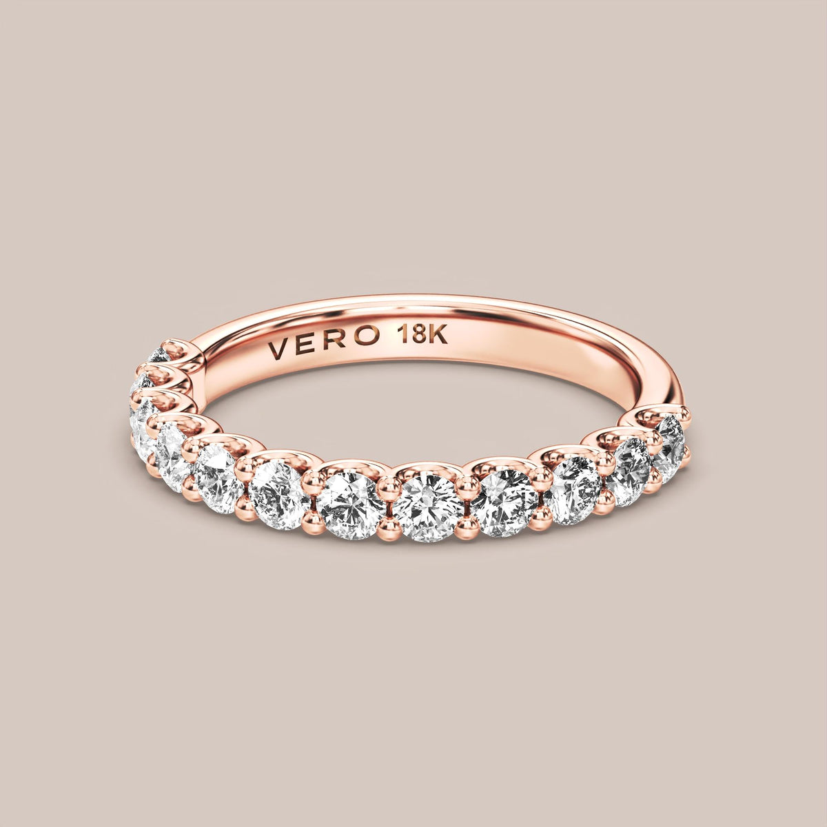 Scallop Diamond Band Half Eternity
