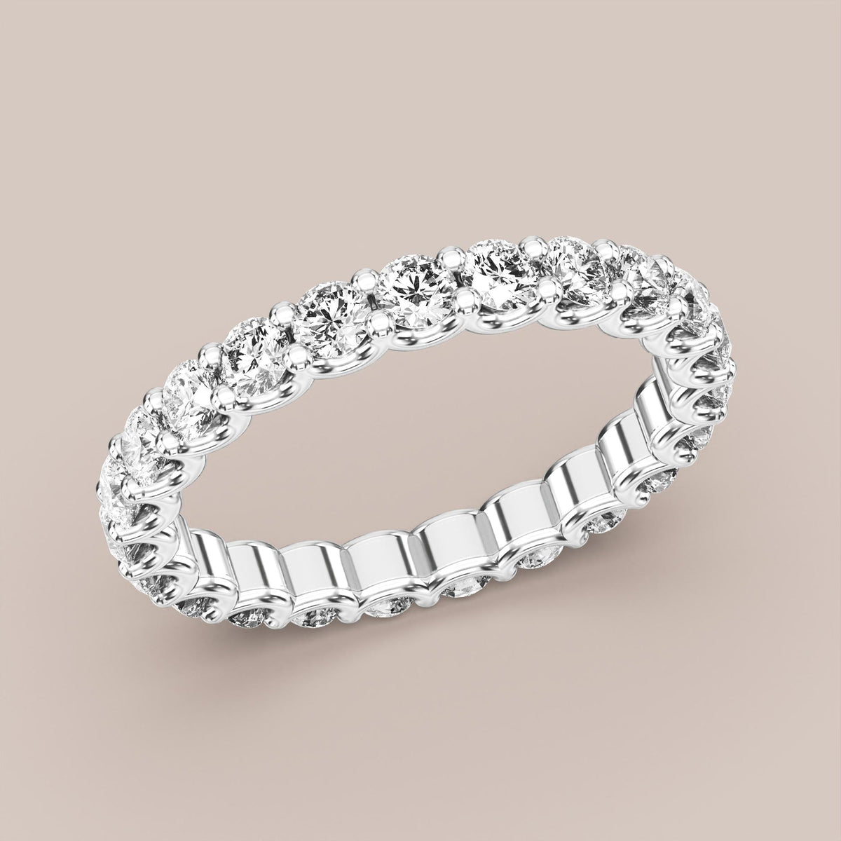 Scallop Diamond Band Full Eternity
