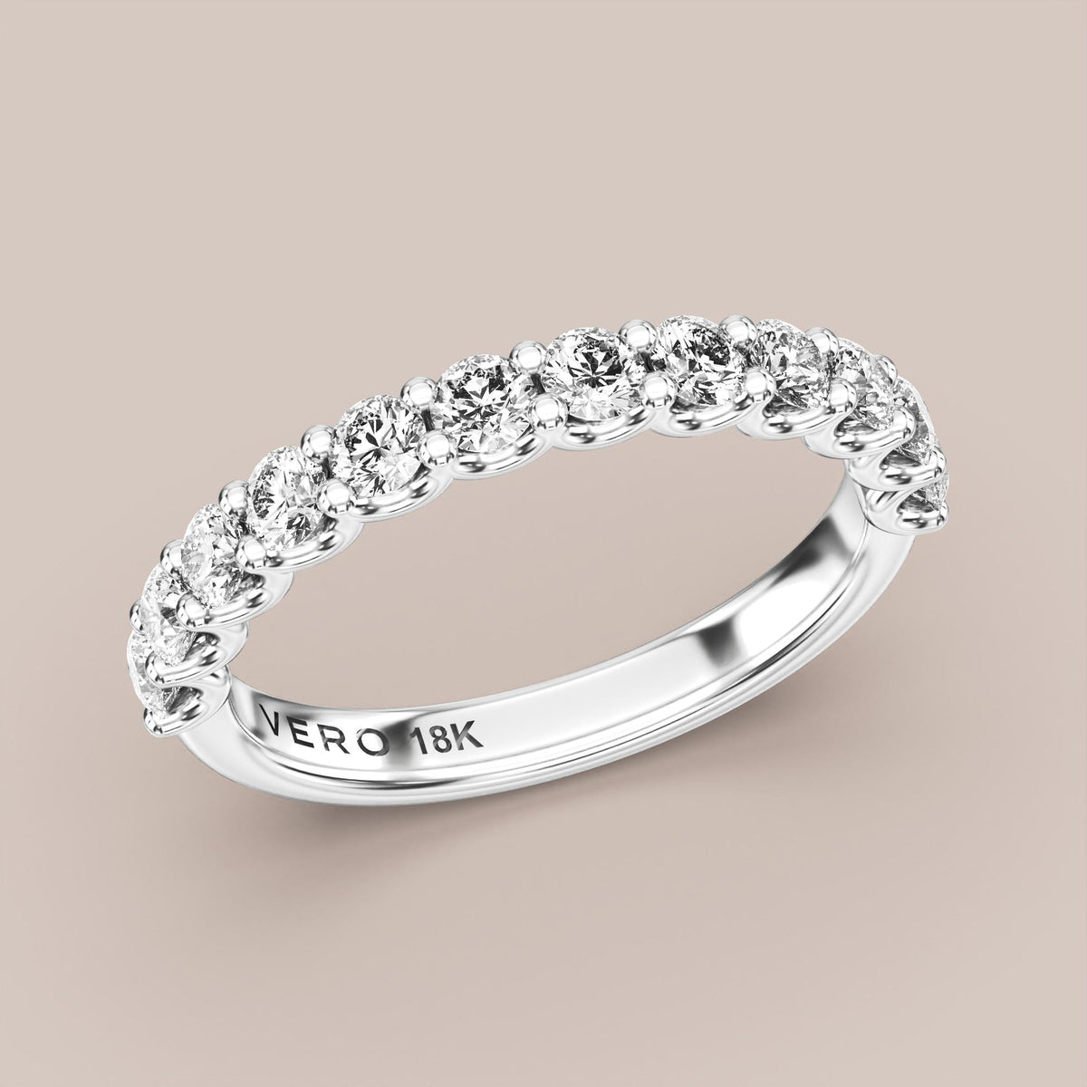 Shared Prong Diamond Band Half Eternity