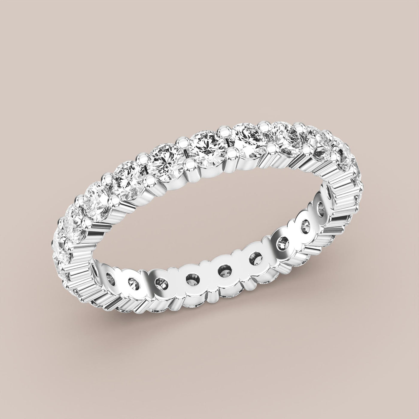 Shared Prong Diamond Band Full Eternity