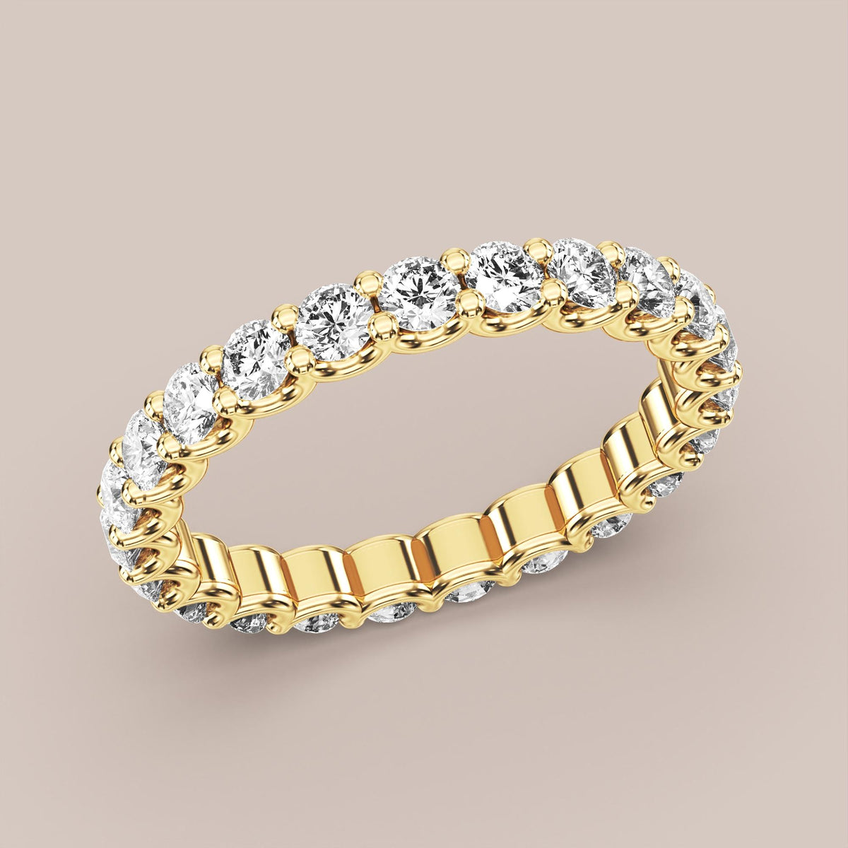 Scallop Diamond Band Full Eternity