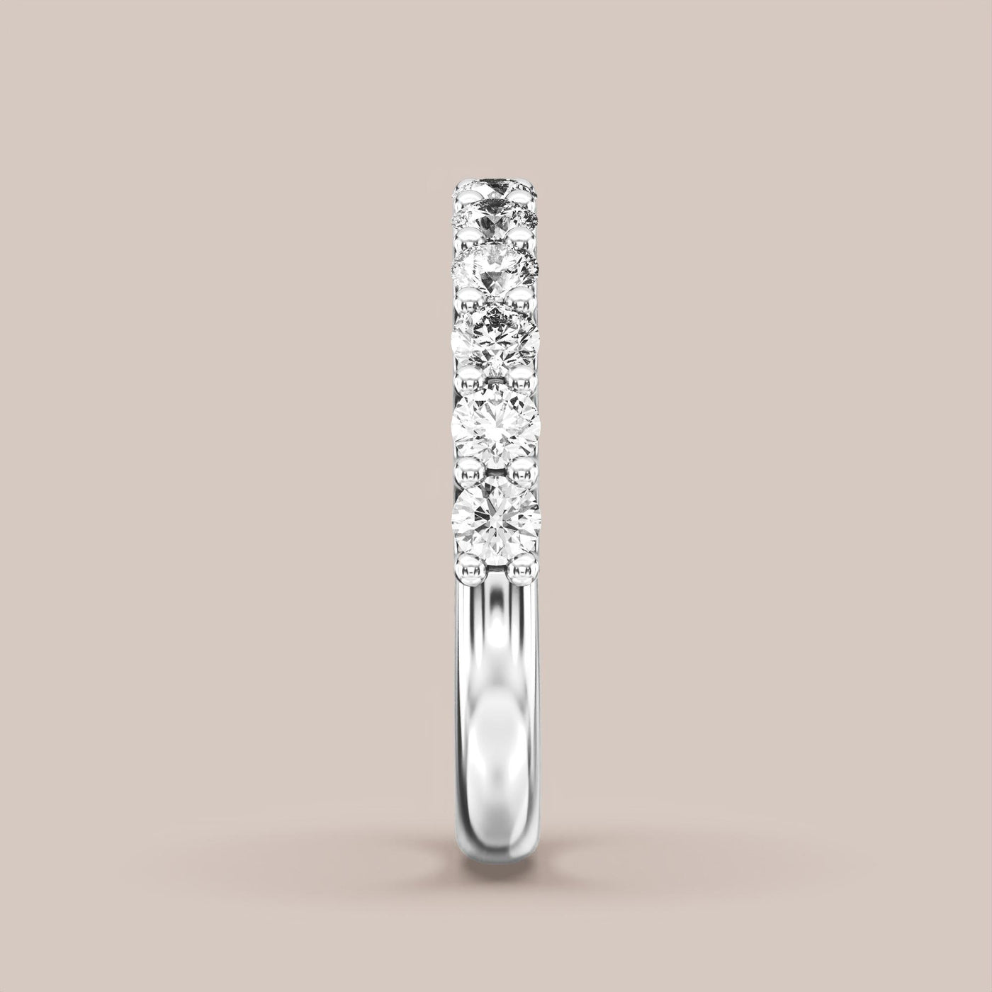 Scallop Diamond Band Half Eternity