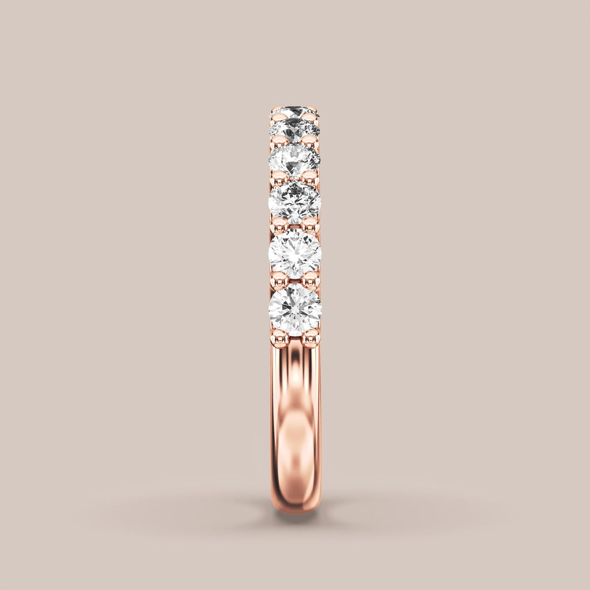 Scallop Diamond Band Half Eternity