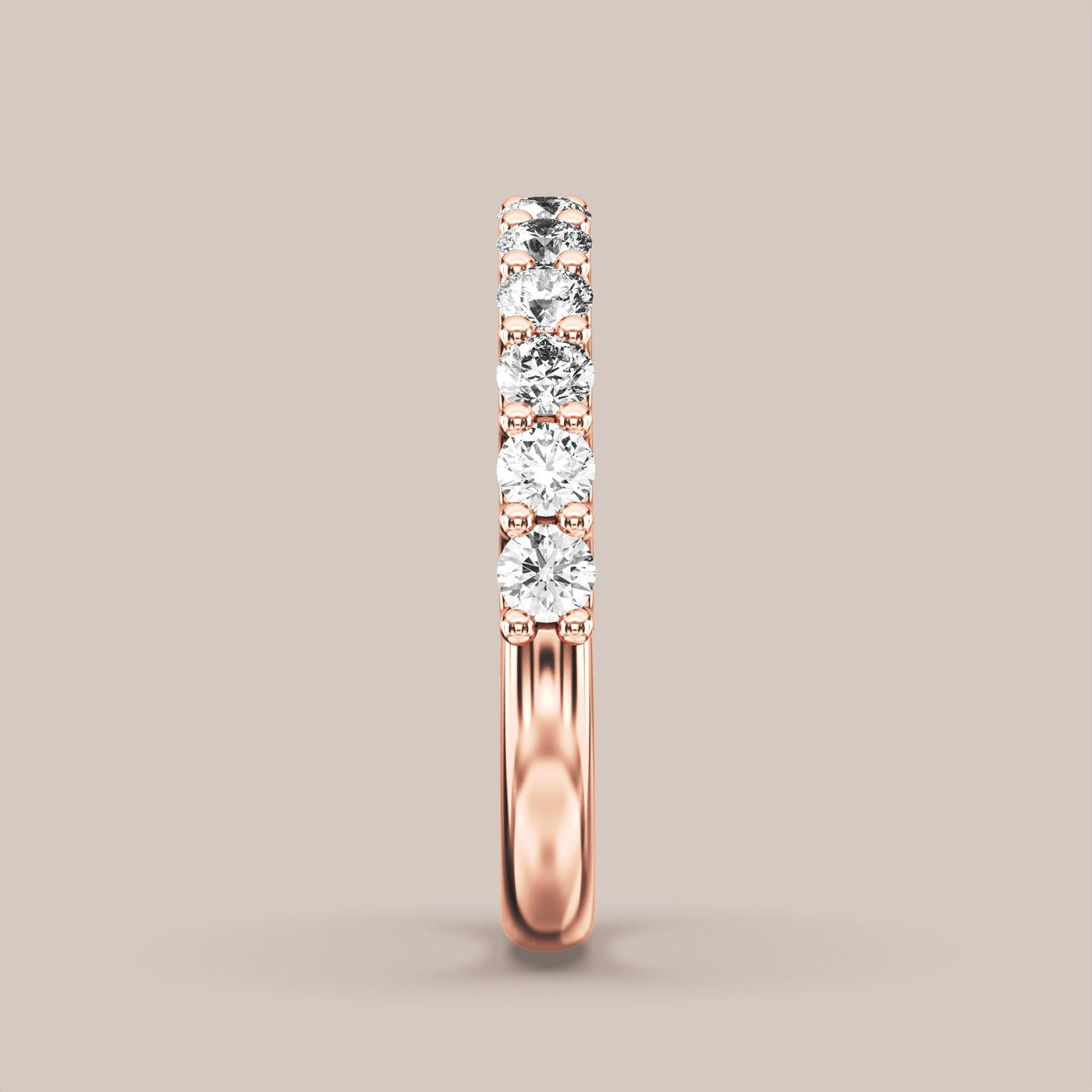 Scallop Diamond Band Half Eternity