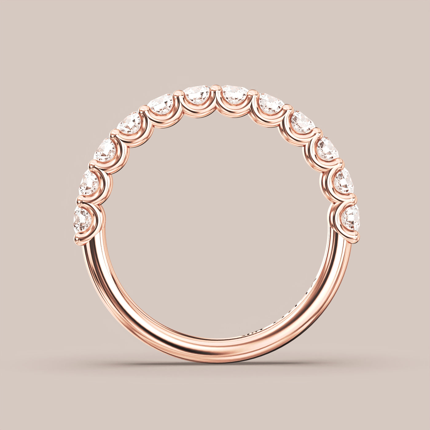 Scallop Diamond Band Half Eternity