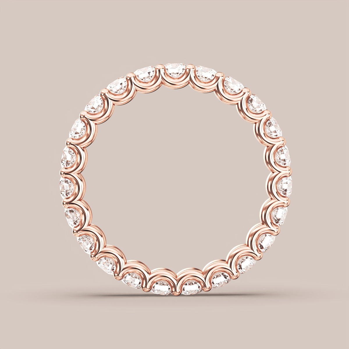 Scallop Diamond Band Full Eternity