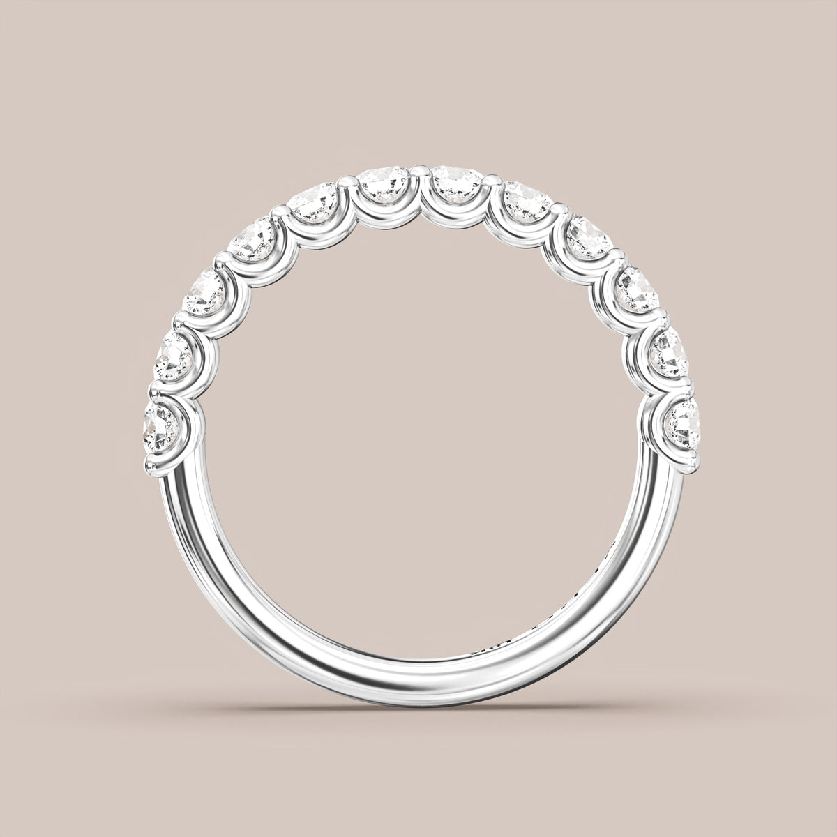 Shared Prong Diamond Band Half Eternity