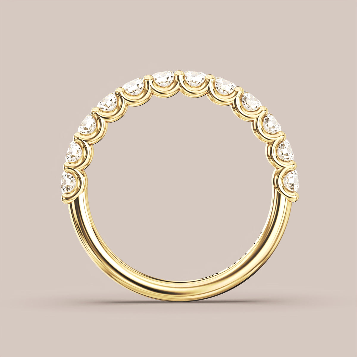 Scallop Diamond Band Half Eternity