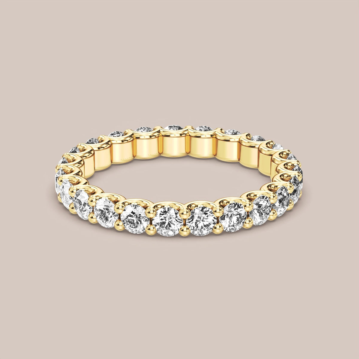 Scallop Diamond Band Full Eternity