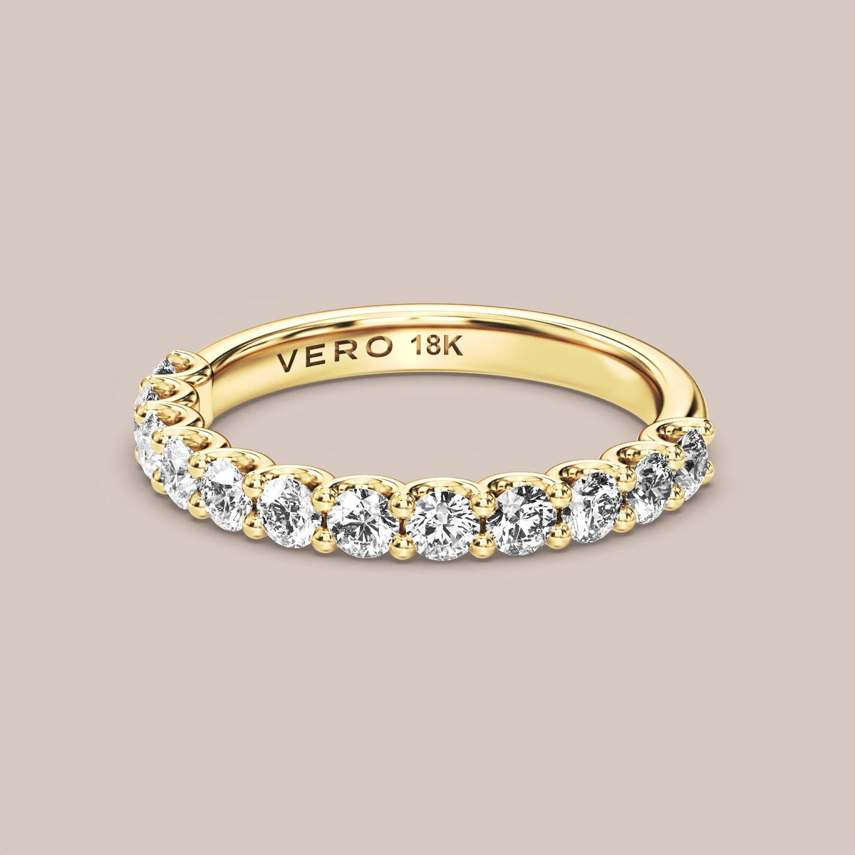 Scallop Diamond Band Half Eternity