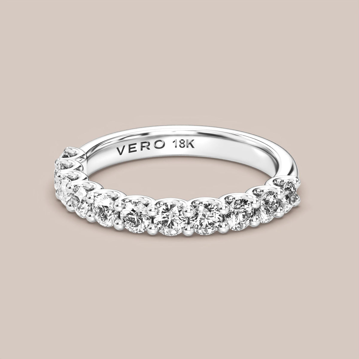 Scallop Diamond Band Half Eternity