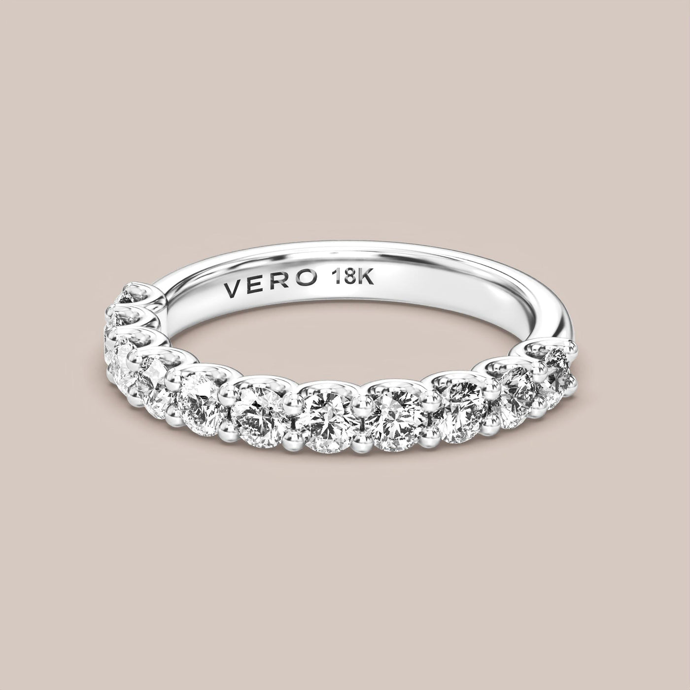 Scallop Diamond Band Half Eternity
