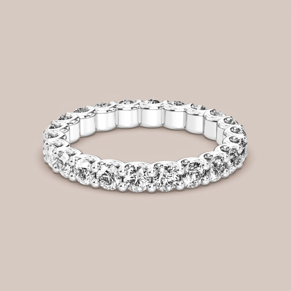 Scallop Diamond Band Full Eternity