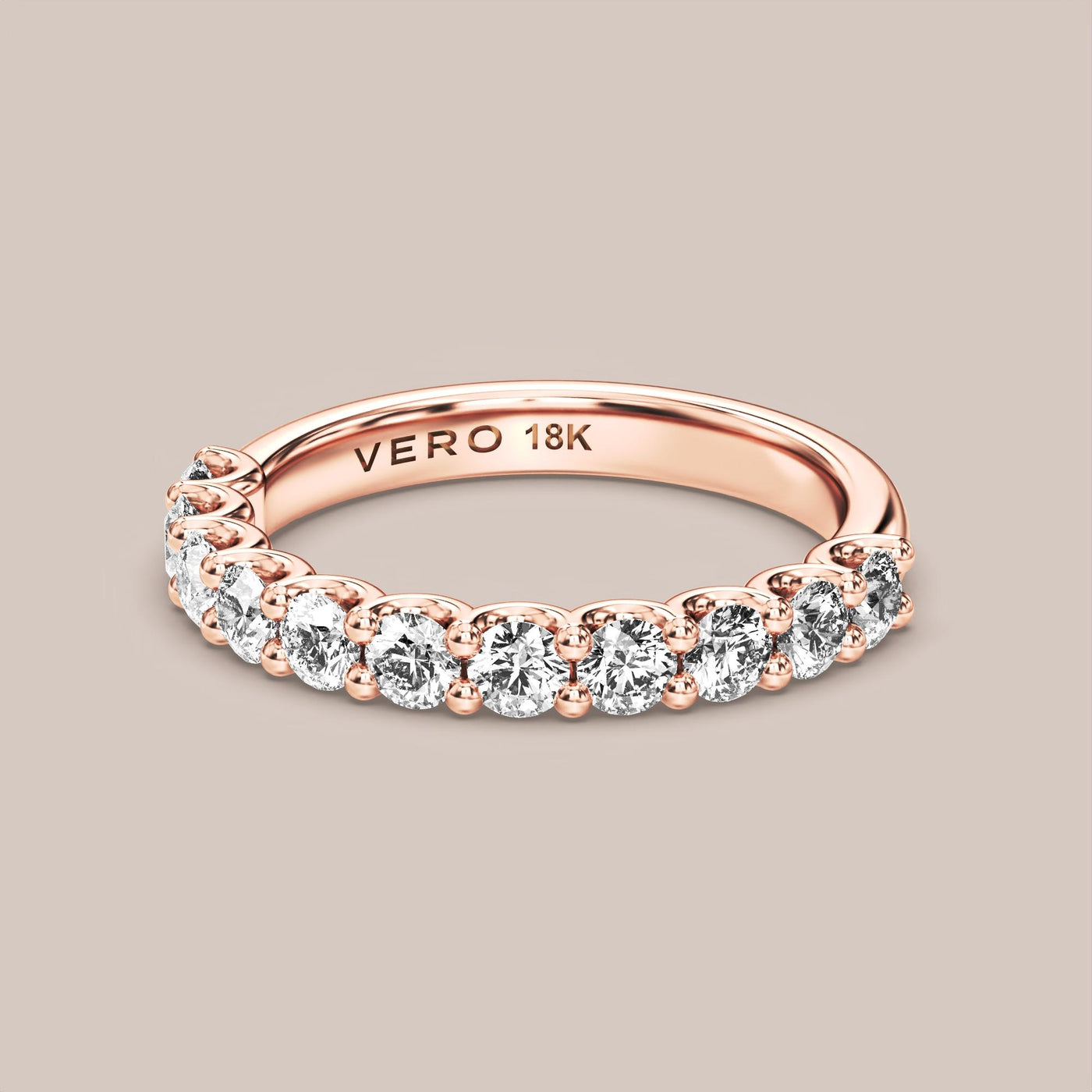 Scallop Diamond Band Half Eternity