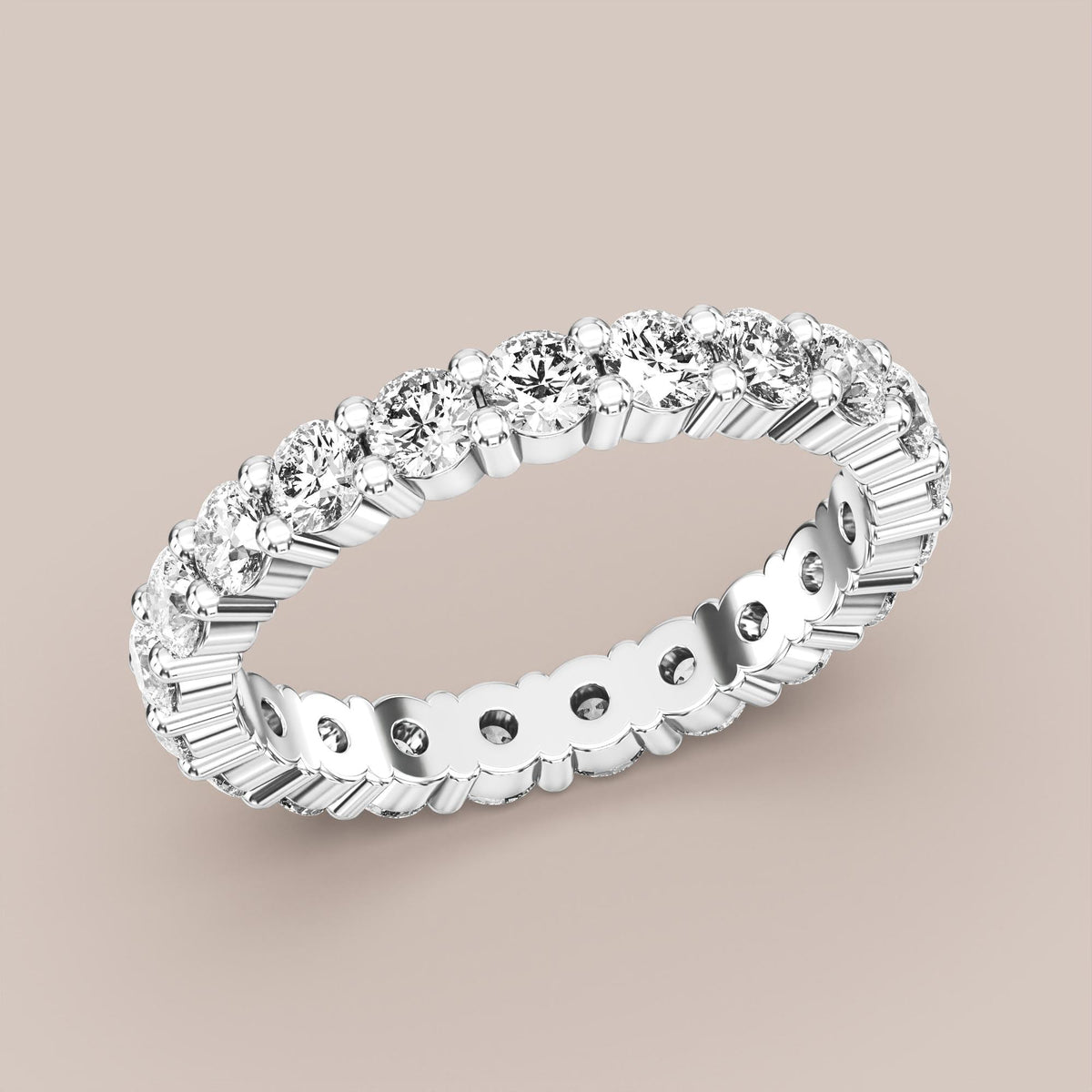 Shared Prong Diamond Band Full Eternity