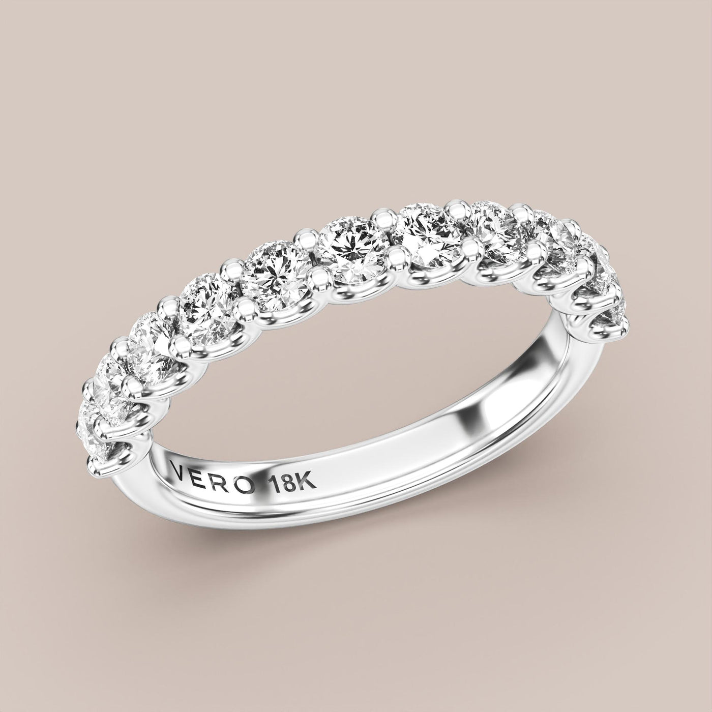 Shared Prong Diamond Band Half Eternity