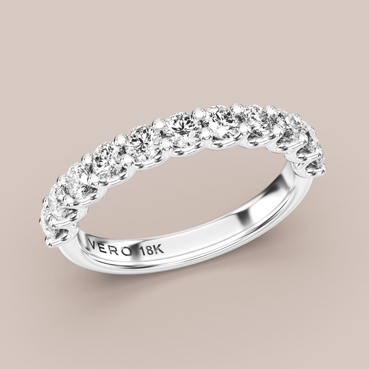Scallop Diamond Band Half Eternity