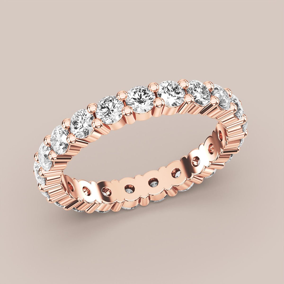 Shared Prong Diamond Band Full Eternity