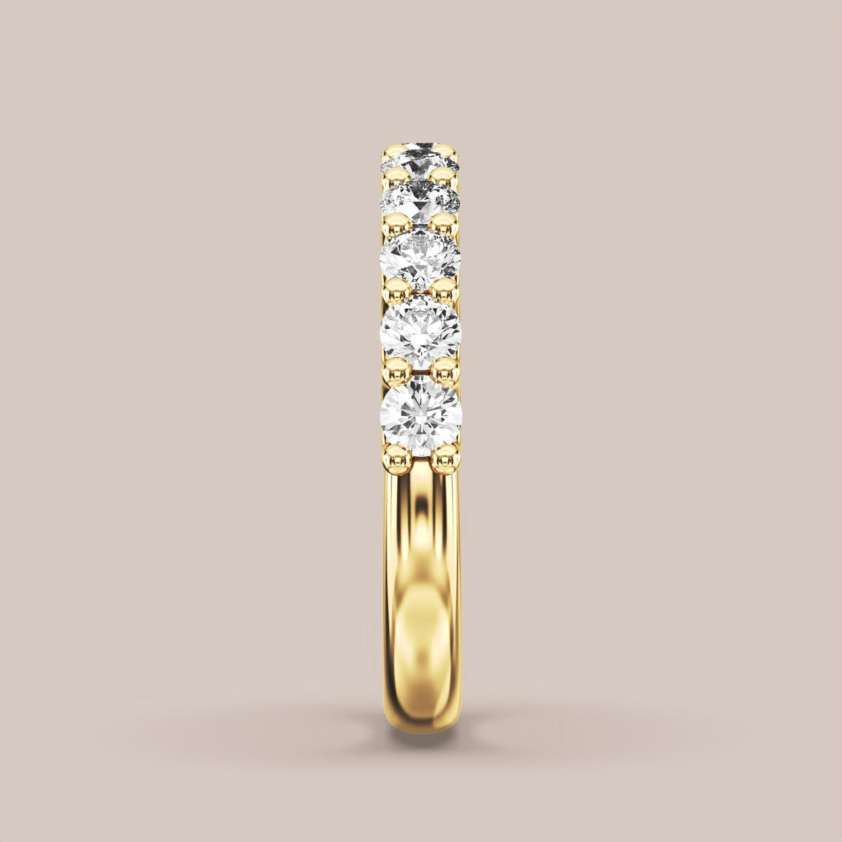 Scallop Diamond Band Half Eternity