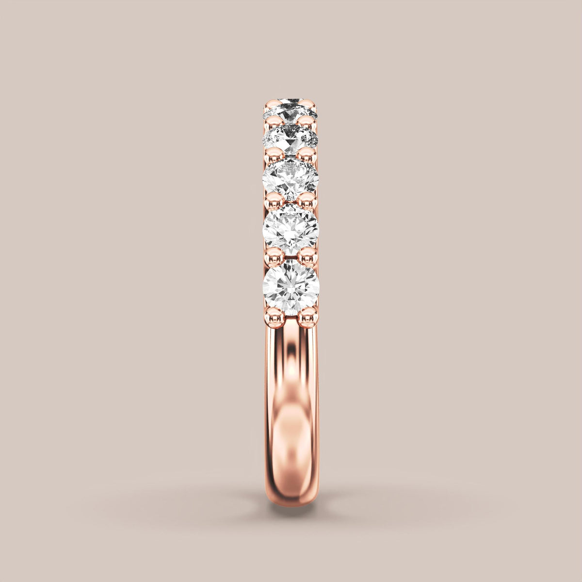 Scallop Diamond Band Half Eternity