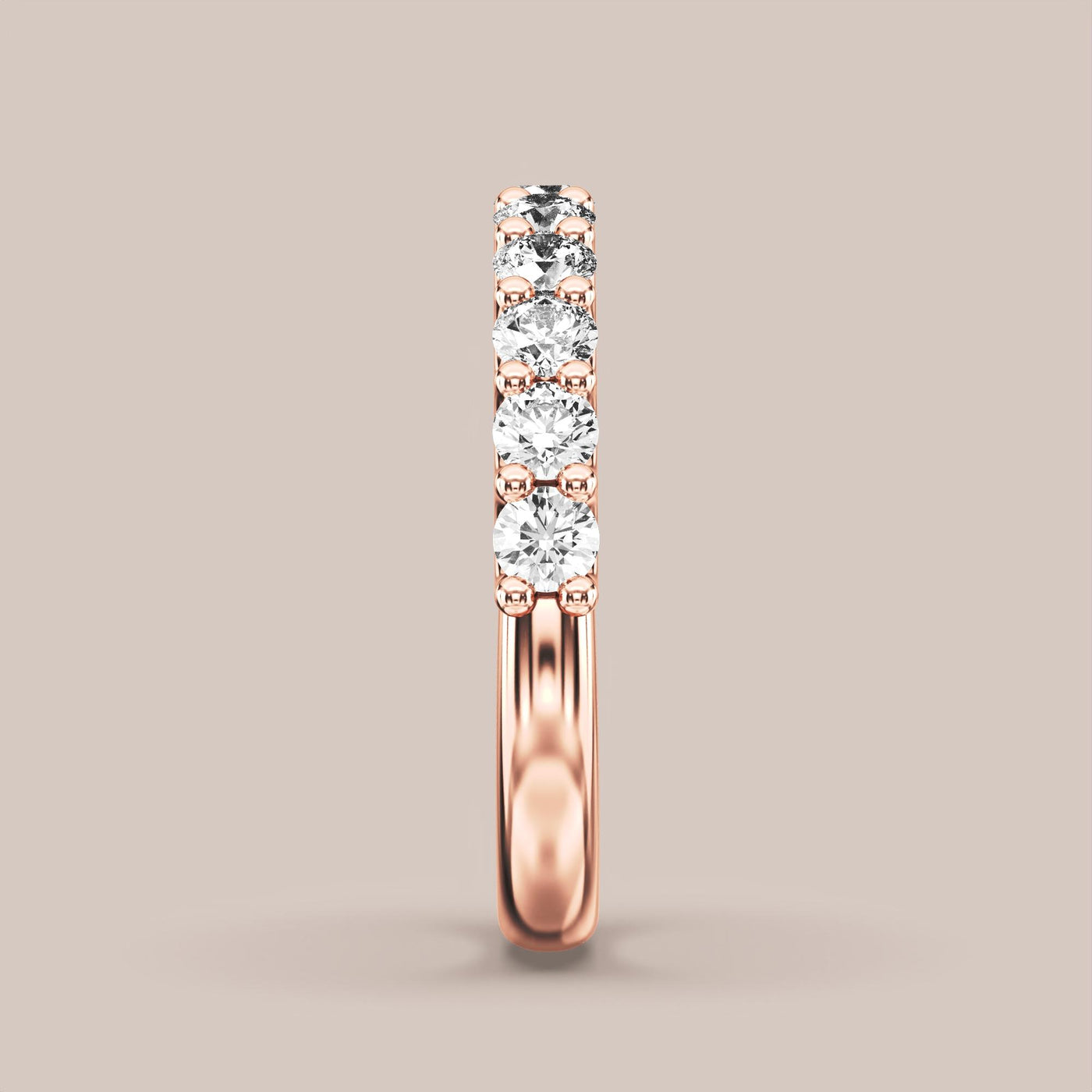 Scallop Diamond Band Half Eternity