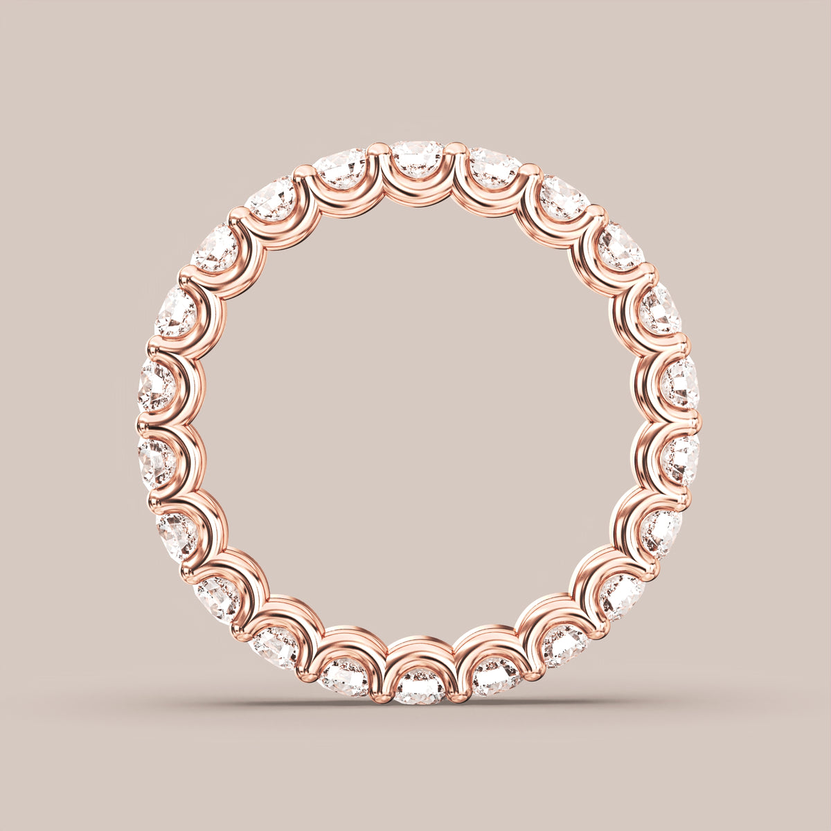 Scallop Diamond Band Full Eternity