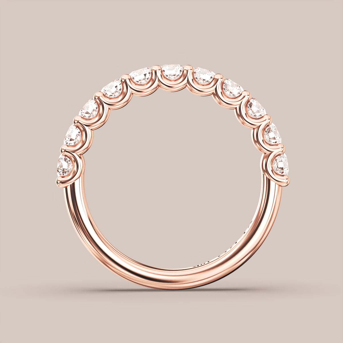 Scallop Diamond Band Half Eternity